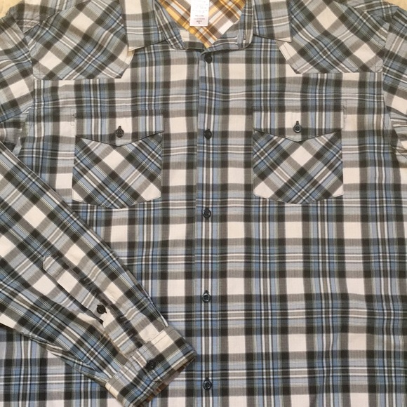 Patagonia Organic Cotton Plaid Western Long Sleeve Pockets Button Down Shirt XL - Picture 6 of 13